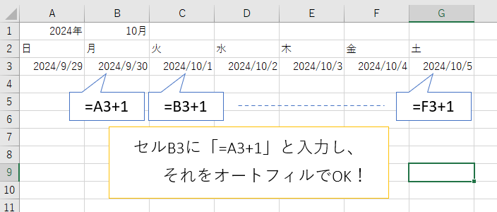 【Excel】カレンダーの作り方ガイド