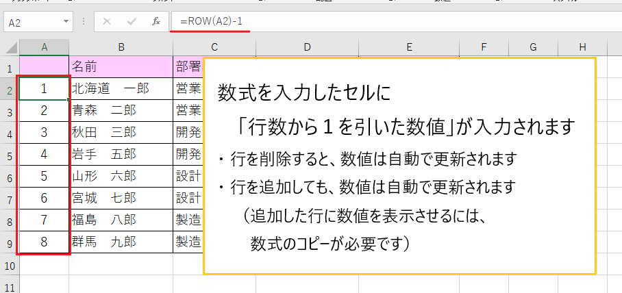 【Excel】表の改良