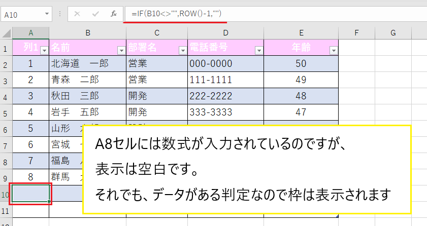 【Excel】表の改良